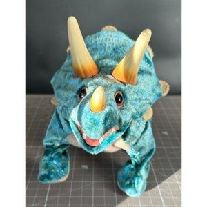 2008 Playskool Hasbro Triceratops Dinosaur Plush Roars Walks